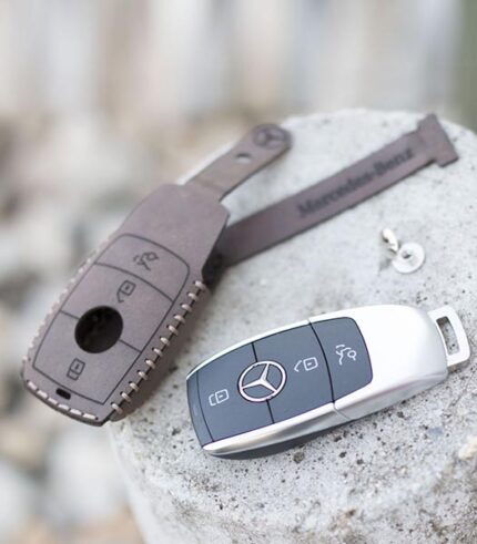 husa de protectie din piele pentru cheie mercedes