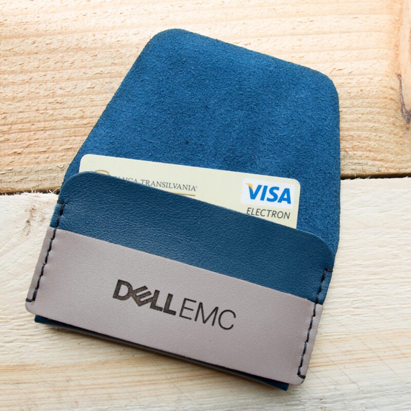 portcard din piele personalizat Dell